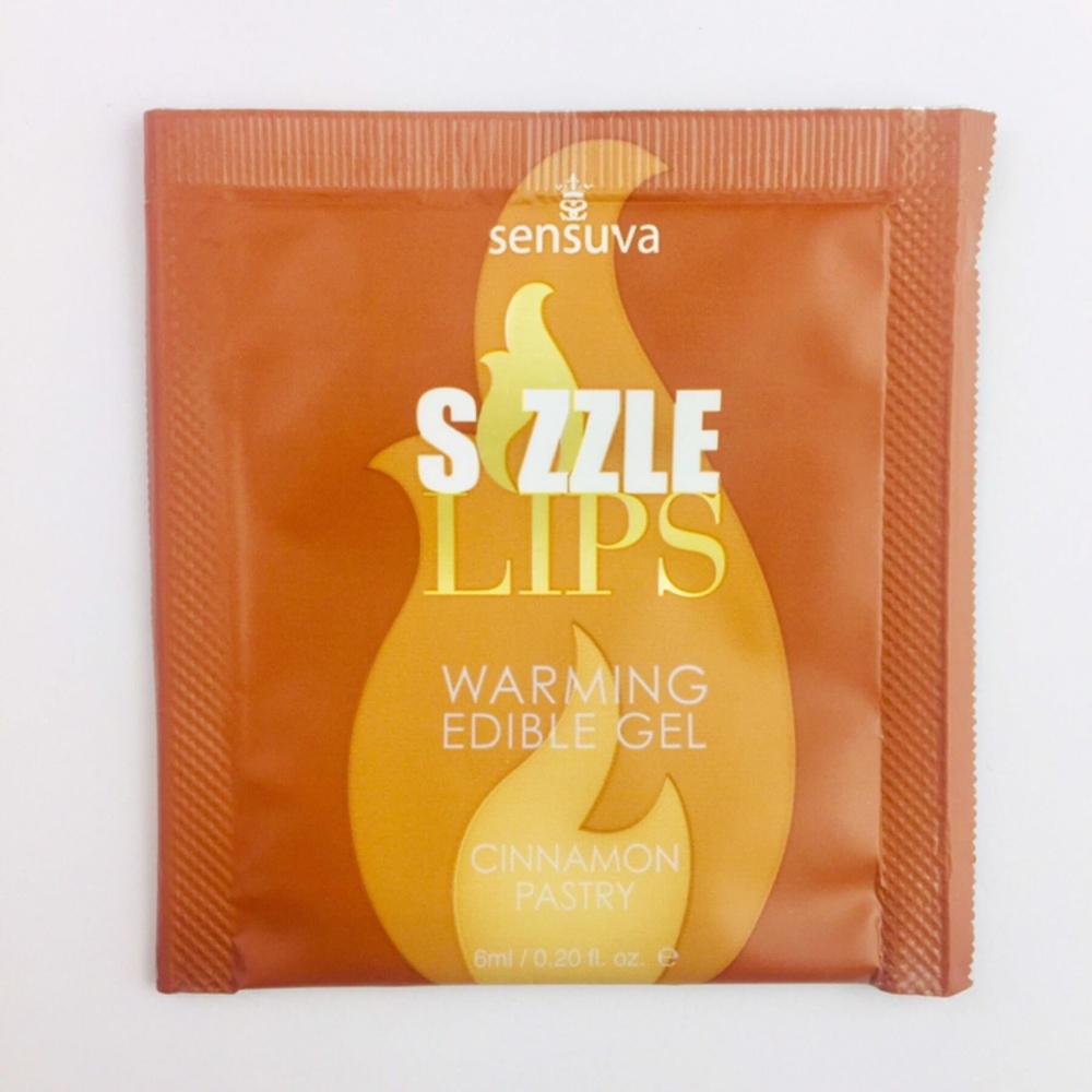 Пробник масажного гелю Sensuva — Sizzle Lips Cinnamon Pastry (6 мл) фото