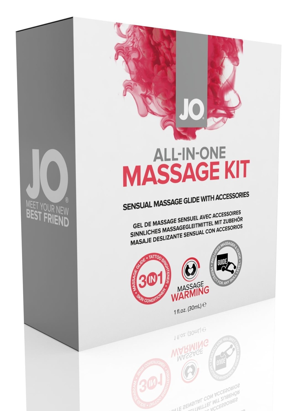 Набір для масажу System JO ALL IN ONE MASSAGE GIFT SET: розігріваючий гель, масажер і свічка фото