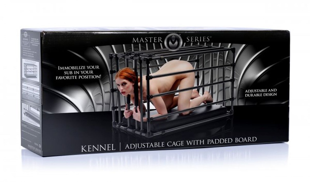 Міцна розбірна клітина для покарань Kennel Adjustable Bondage Cage фото
