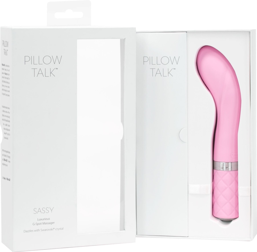Розкішний вібратор Pillow Talk — Sassy Pink з кристалом Сваровські для точки G, подарункова упаковка фото