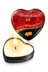 Масажна свічка сердечко Plaisirs Secrets Caramel (35 мл) фото