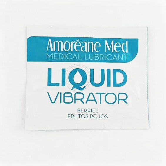 Пробник лубриканта с эффектом вибрации Amoreane Med Liquid Vibrator Berries (2 мл) фото