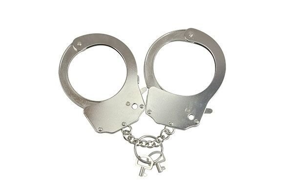 Наручники металеві Adrien Lastic Handcuffs Metallic (поліцейські) фото