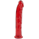 Фаллоимитатор Doc Johnson Jelly Jewels Dong & Suction Cup Red, диаметр 3,6см, антибактериальный ПВХ фото 1