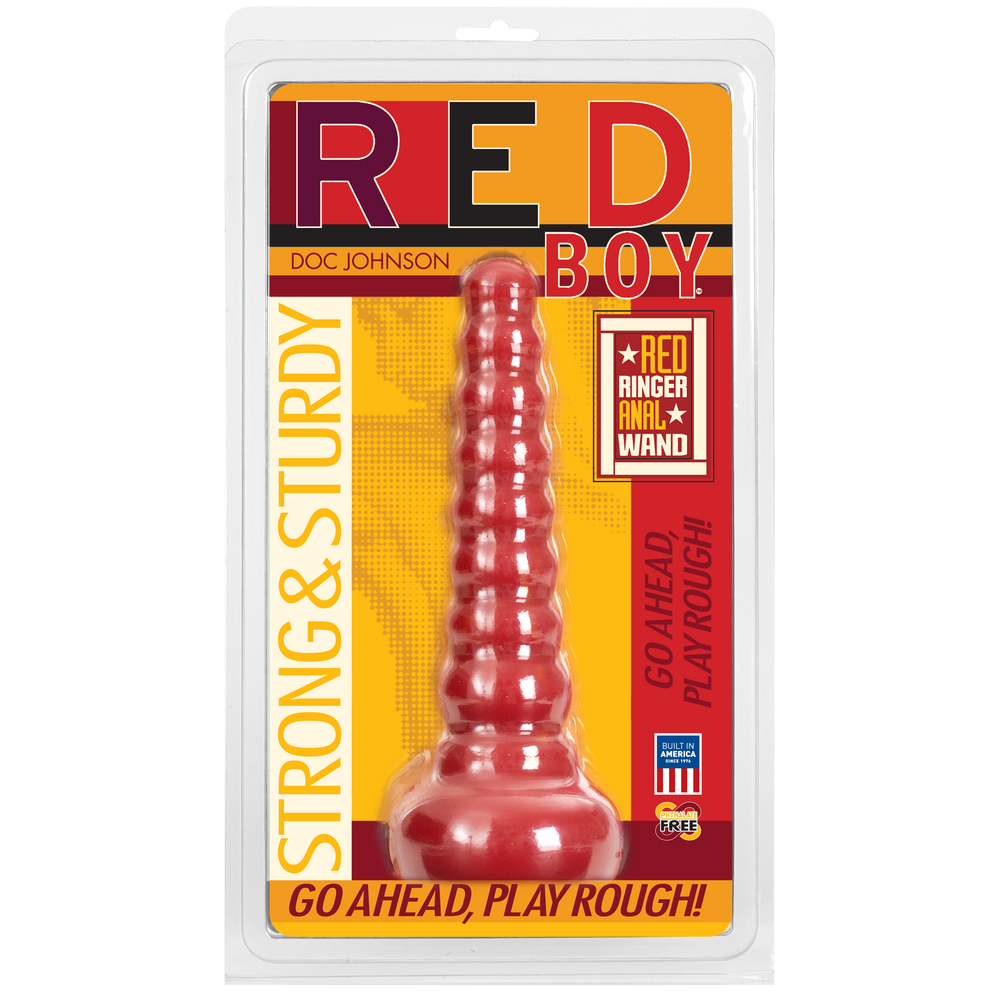 Анальна пробка-втулка Doc Johnson Red Boy — Red Ringer Anal Wand, макс. діаметр 4,5 см фото