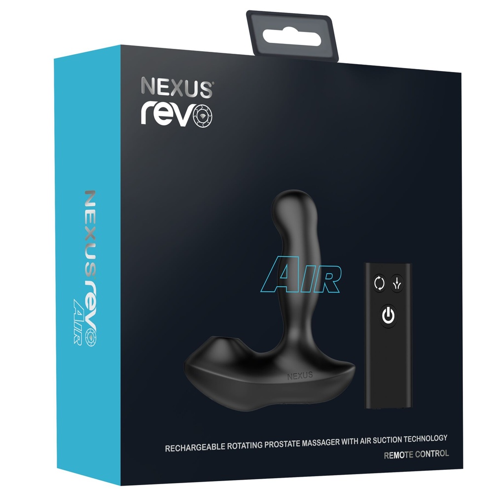 Массажер простаты Nexus Revo Air с вакуумным стимулятором промежности и вращающейся головкой фото