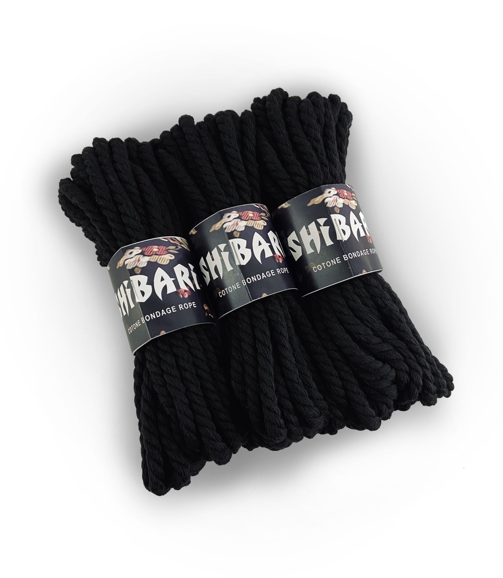 Бавовняна мотузка для шібарі Feral Feelings Shibari Rope, 8 м чорна фото