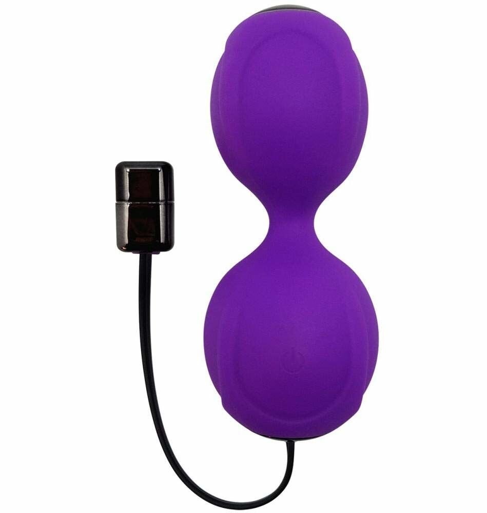 Вагинальные шарики с вибрацией Adrien Lastic Kegel Vibe Purple, диаметр 3,7см фото