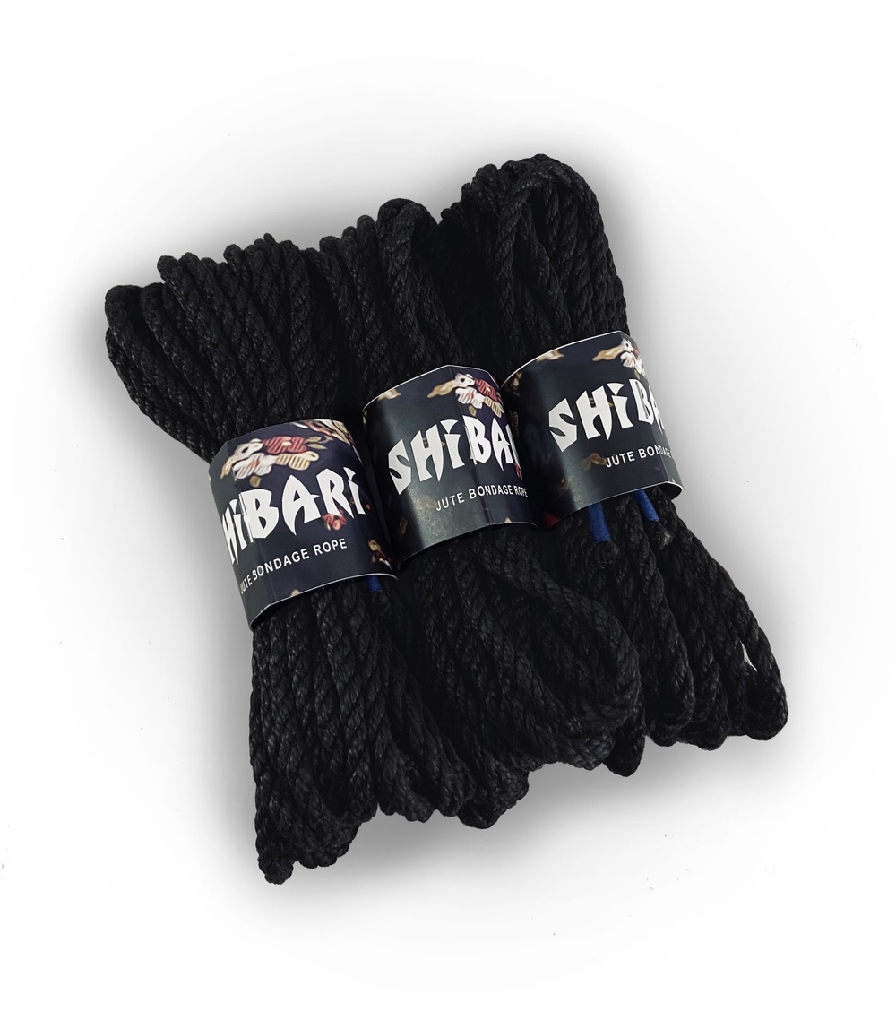 Джутова мотузка для шібарі Feral Feelings Shibari Rope, 8 м чорна фото
