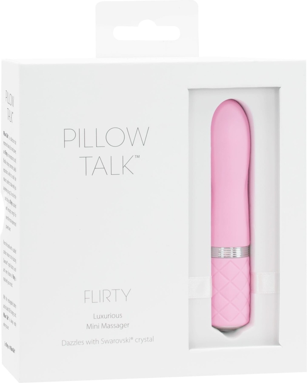 Розкішний вібратор PILLOW TALK — Flirty Pink з кристалом Сваровські, гнучка головка фото