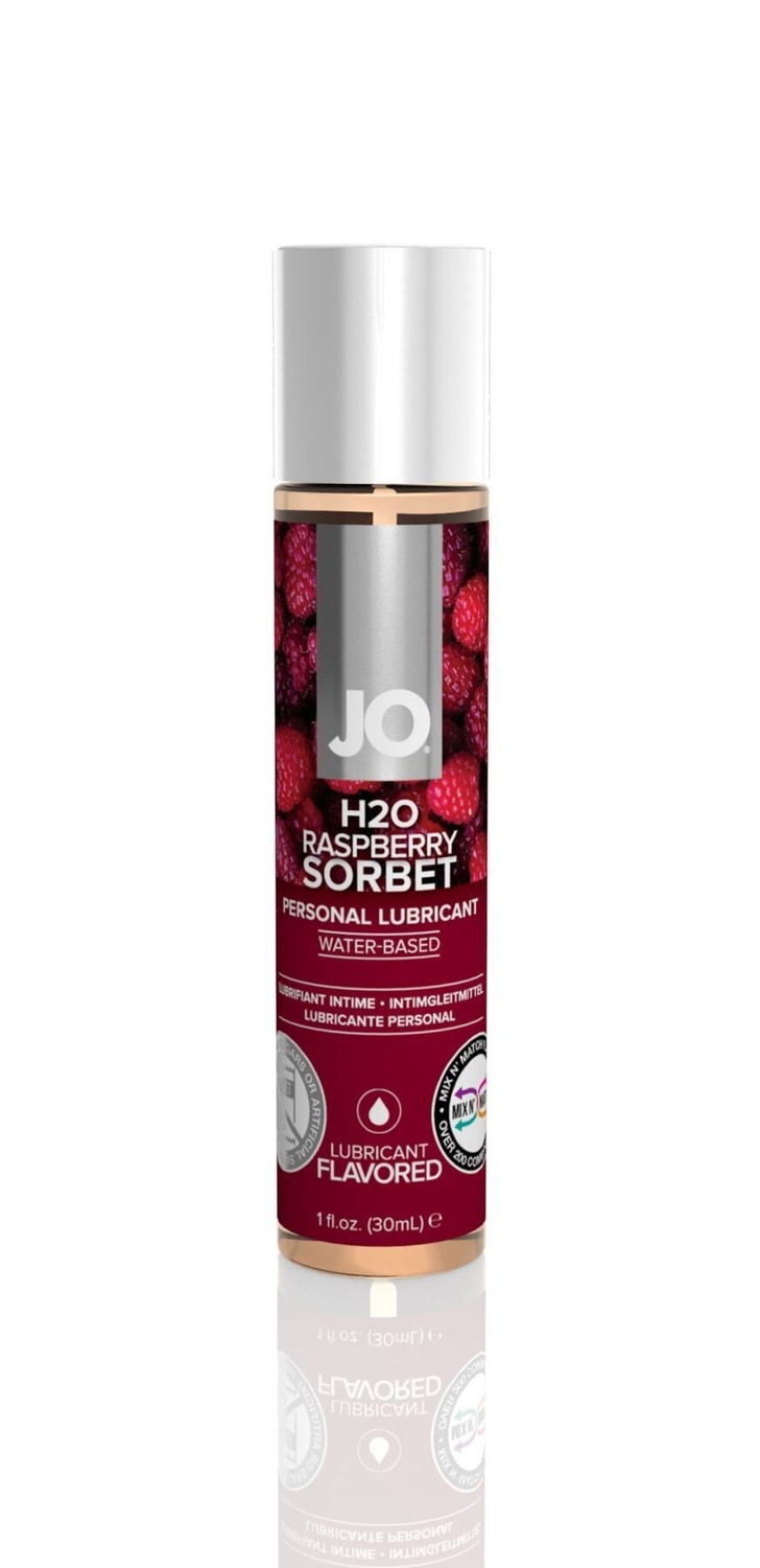 Смазка на водной основе System JO H2O - Raspberry Sorbet (30 мл) без сахара, растительный глицерин фото