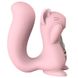 Вакуумний стимулятор з вібрацією KisToy Miss UU Pink, іграшка 2-в-1 фото 2