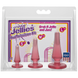 Набор анальных пробок Doc Johnson Crystal Jellies - Pink, макс. диаметр 2см - 3см - 4см фото 2