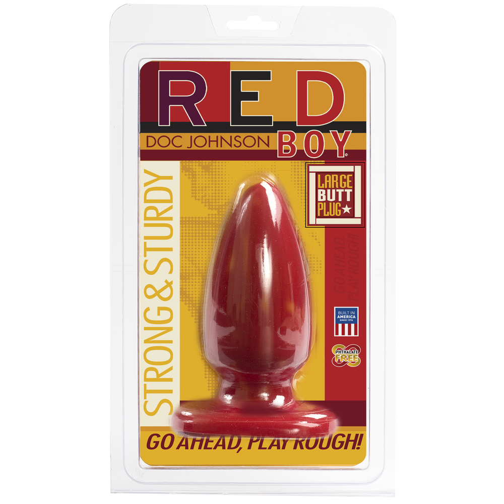 Анальна пробка-втулка Doc Johnson Red Boy — Large 5 Inch, макс. діаметр 5,5 см фото