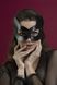 Маска кішечки Feral Feelings — Kitten Mask, натуральна шкіра, чорна фото 1