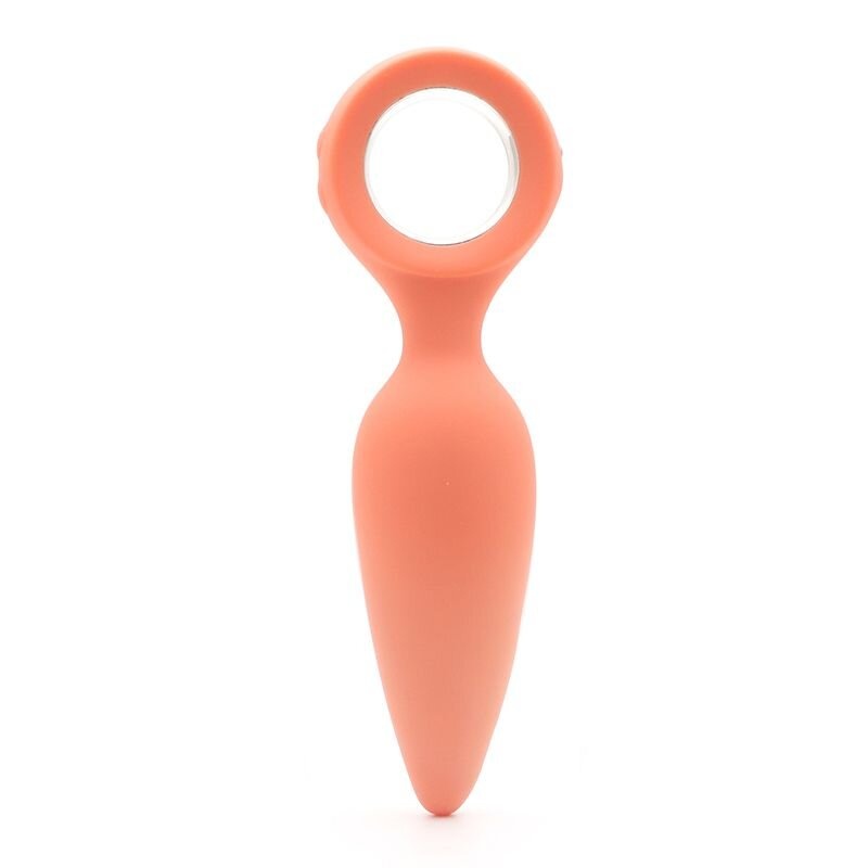 Анальна вібропробка KisToy Orville Orange, діаметр 30мм фото