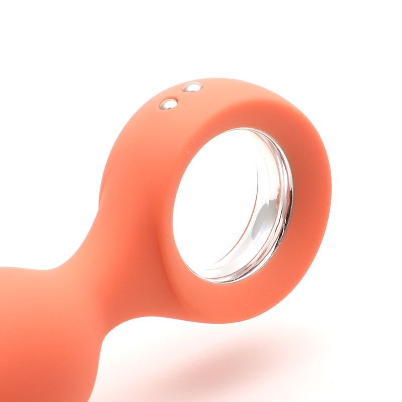 Анальная вибропробка KisToy Orville Orange, диаметр 30мм фото