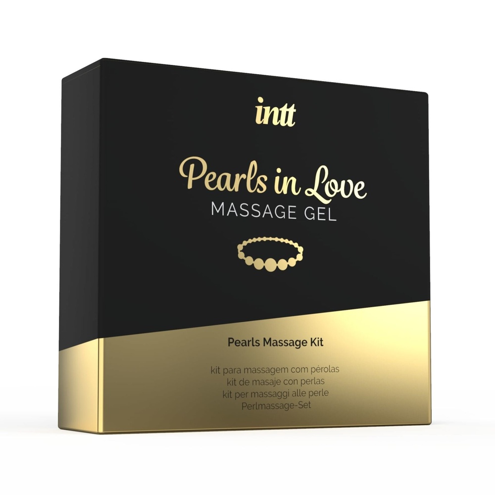 Набор для жемчужного массажа Intt Pearls in Love: ожерелье и силиконовый массажный гель фото