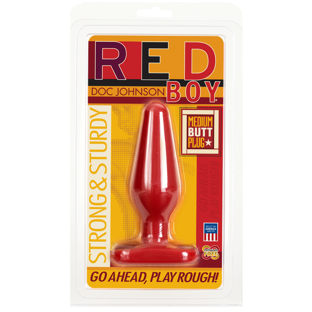 Анальная пробка Doc Johnson Red Boy - Medium 5.5 Inch, макс. диаметр 4см фото