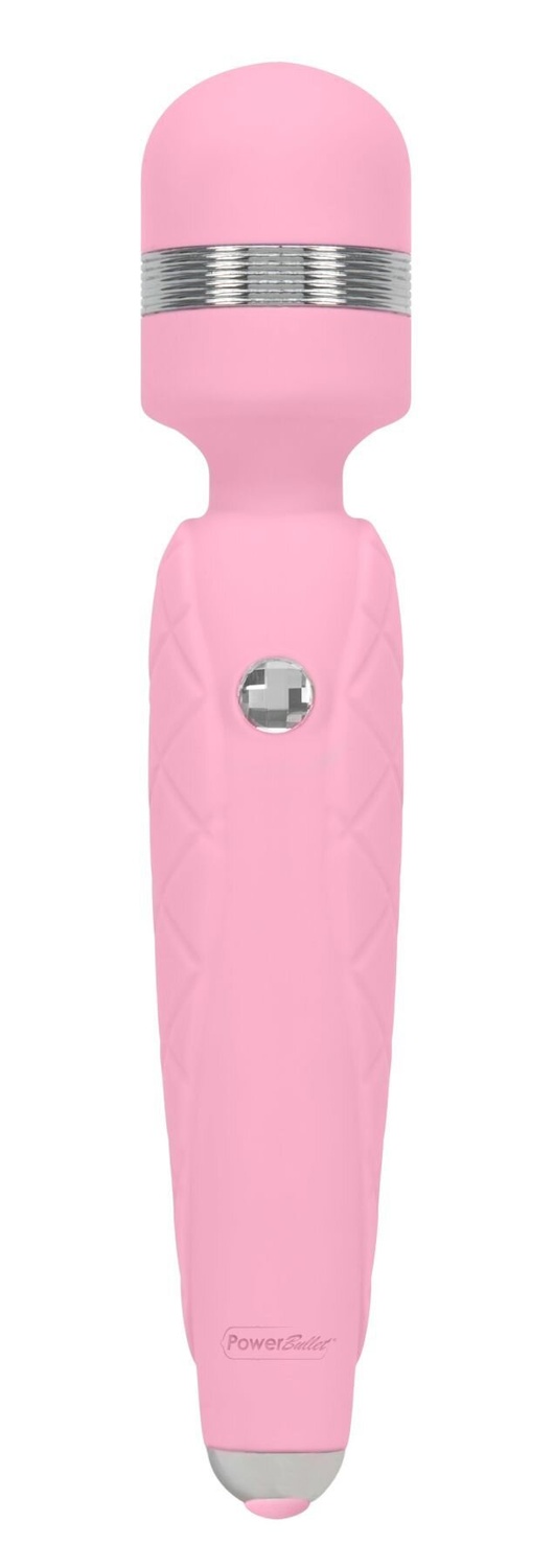 Роскошный вибромассажер PILLOW TALK - Cheeky Pink с кристаллом Swarovsky, плавное повышение мощности фото
