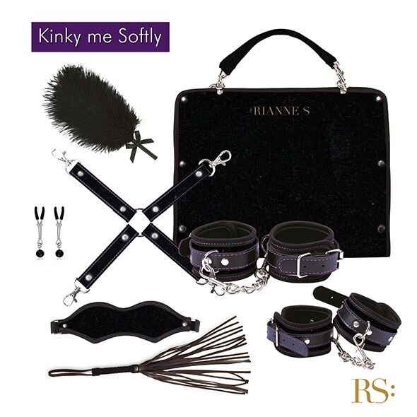 Подарунковий набір для BDSM RIANNE S — Kinky Me Softly Black: 8 предметів для задоволення фото