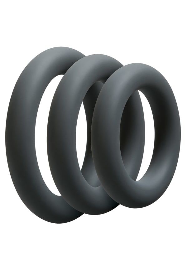 Набір ерекційних кілець Doc Johnson OptiMALE 3 C-Ring Set Thick фото
