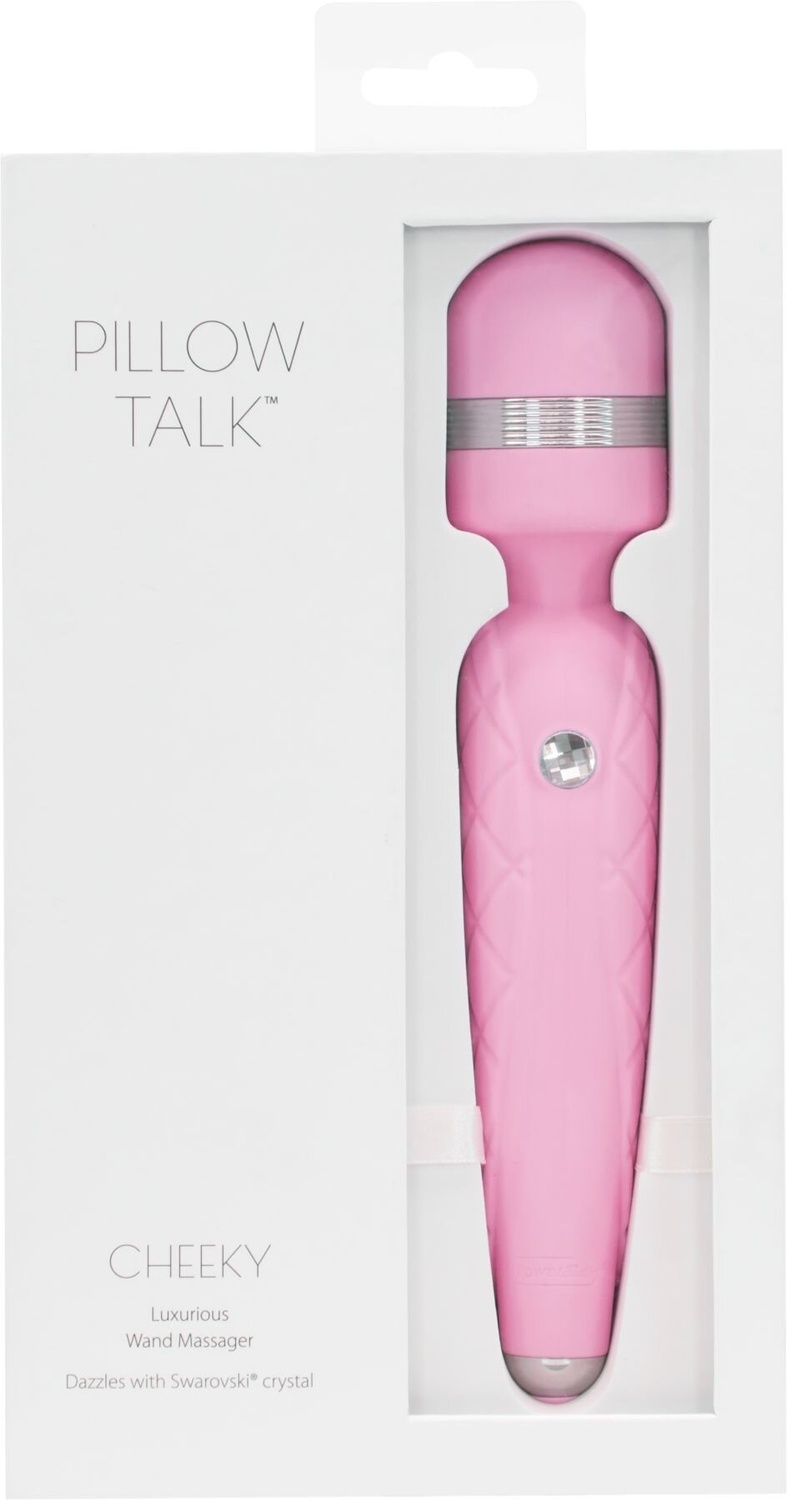 Розкішний вібромасажер PILLOW TALK — Cheeky Pink з кристалом Swarovsky, плавне підвищення потужності фото