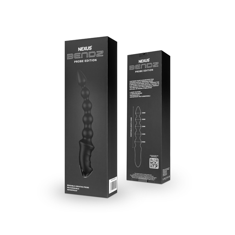 Анальный вибратор-бусы Nexus BENDZ Bendable Vibrator Probe Edition, эффект памяти формы фото