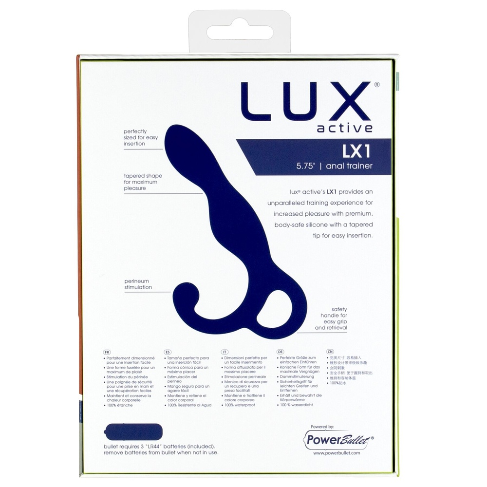 Массажер простаты Lux Active LX1 Anal Trainer 5.75″, Dark Blue, вибропуля в комплекте фото