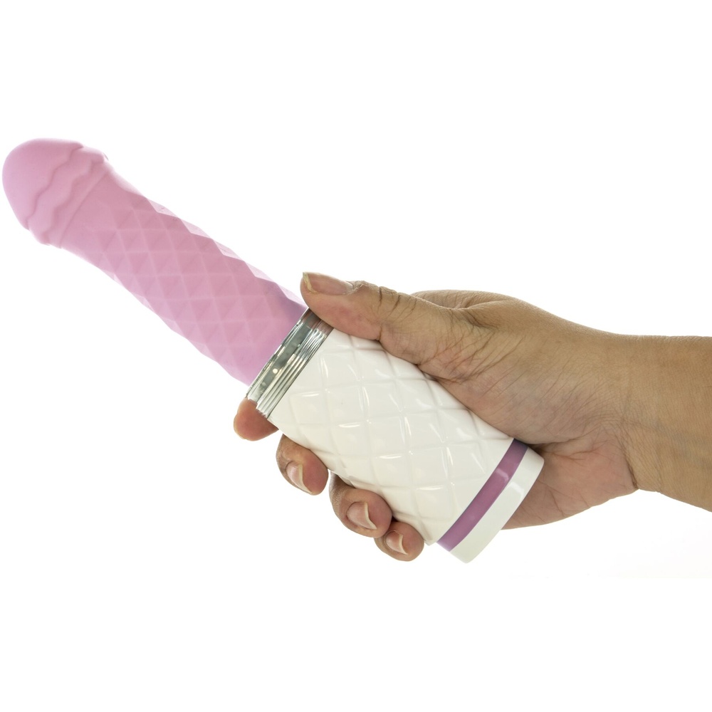 Розкішний вібратор-пульсатор з присоскою Pillow Talk — Feisty Thrusting Vibrator Pink фото