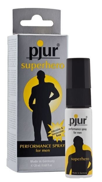 Пролонгирующий спрей pjur Superhero Spray 20 мл, впитывается в кожу, натуральные компоненты фото