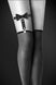 Гартер на ногу Bijoux Pour Toi - WITH BOW Black, сексуальная подвязка с бантиком, экокожа фото 1
