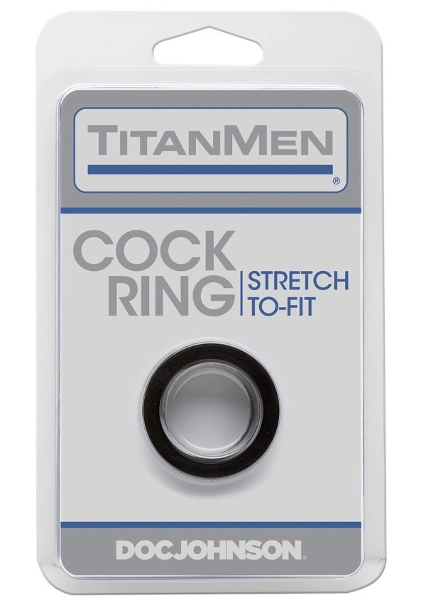 Эрекционное кольцо Doc Johnson Titanmen Tools - Cock Ring - Black фото