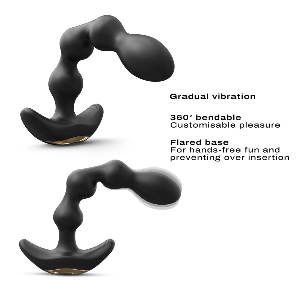 Анальний вібратор-намисто Dorcel FLEXI BALLS, гнучкий стовбур, пульт ДК фото
