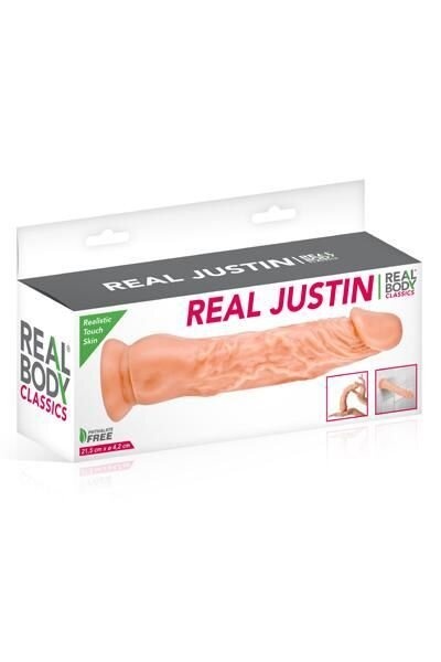 Фалоімітатор Real Body — Real Justin Flesh, TPE, діаметр 4,2 см фото