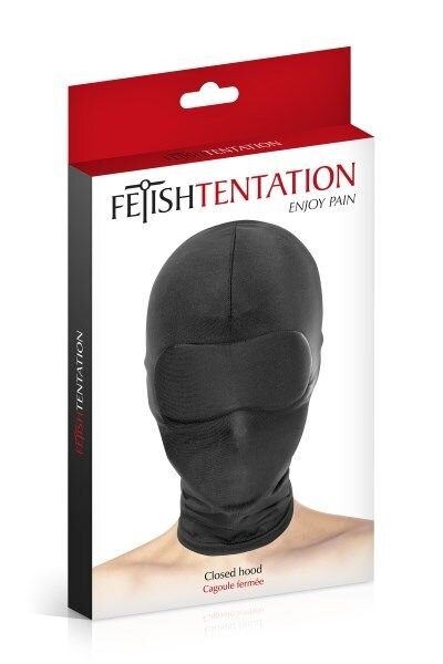 Капюшон для БДСМ Fetish Tentation Closed Hood с закрытыми глазами и ртом фото