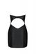 Мини-платье из экокожи CELINE CHEMISE black 6XL/7XL — Passion: шнуровка, трусики в комплекте фото 4