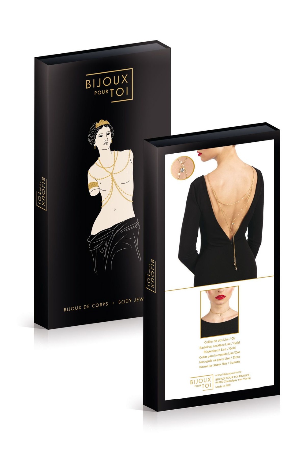 Кольє на спину Bijoux Pour Toi — Lise Gold фото