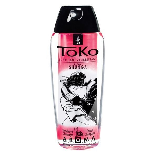Лубрикант на водной основе Shunga Toko AROMA - Sparkling Strawberry Wine (165 мл), не содержит сахар фото