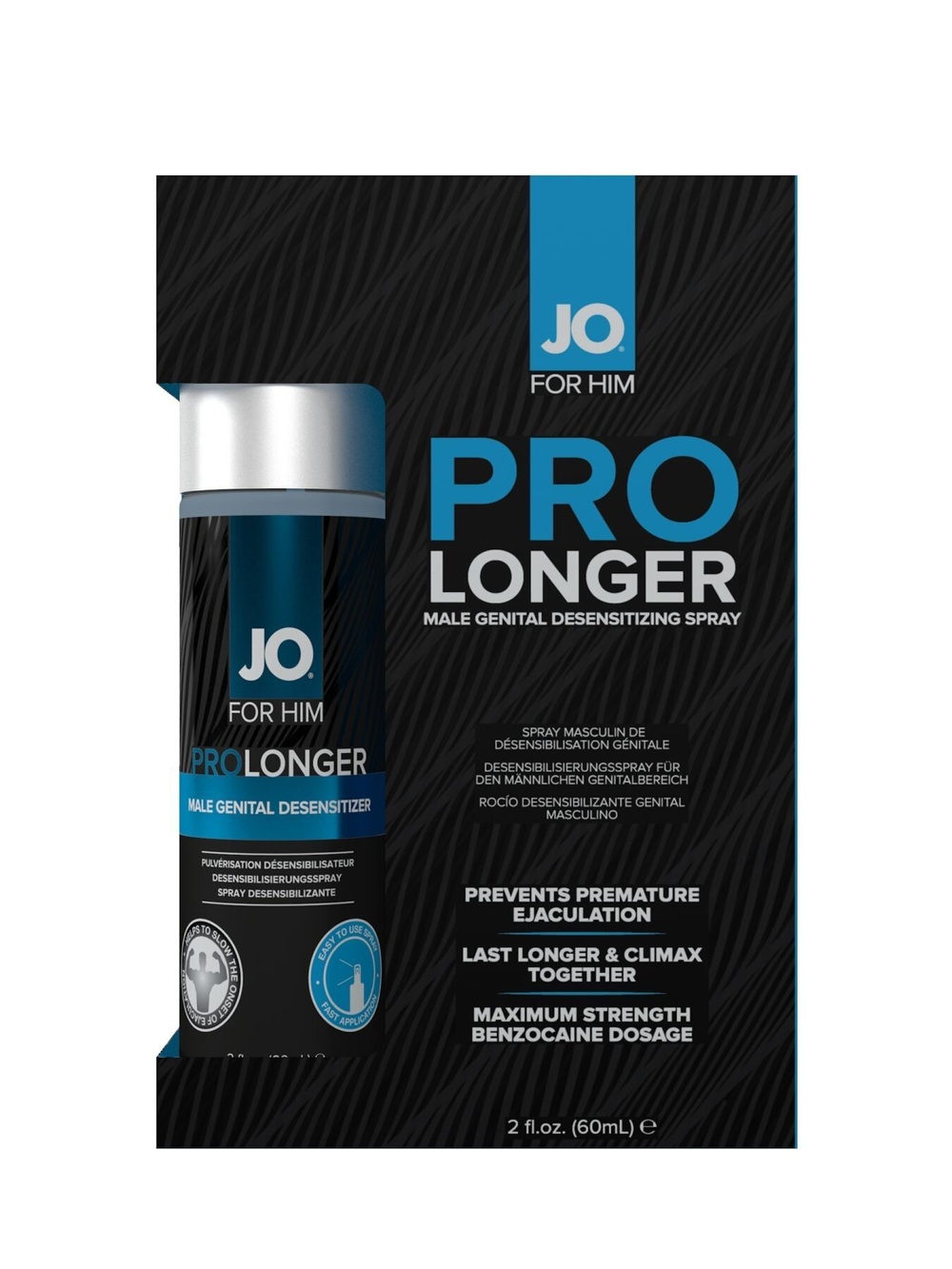 Пролонгуючий спрей System JO Prolonger Spray with Benzocaine (60 мл) не містить мінеральних масел фото