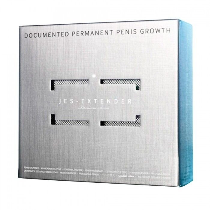 Экстендер для увеличения члена Jes-Extender Titanium, ремешковый, алюминиевый кейс фото