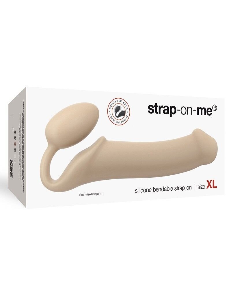 Безремневой страпон Strap-On-Me Flesh XL, полностью регулируемый, диаметр 4,5см фото